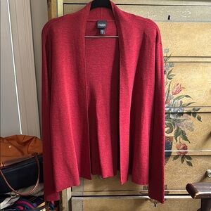 Eileen Fisher Rich Red Knit Cardigan
